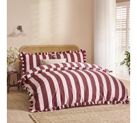 Wylder Birdie Stripe Ruffle Duvet Cover Set | Various Colours