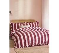 Wylder Birdiestripe Duvet Set Burgundy/Blossom Print