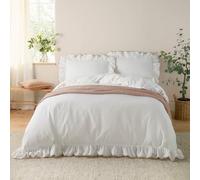Wylder Nature Blousey Cotton Ruffle Duvet Set - Pink - King