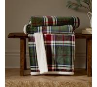 Wylder Braemar Sherpa Tartan Fleece Throw