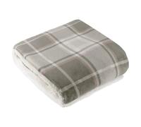 Wylder Braemar Throw - Soft Cosy Tartan Check Sherpa Fleece Blanket (Green/Natural - 140x180cm)