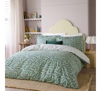 Wylder Brianna Floral 100% Cotton Duvet Cover Set, Super King, Green