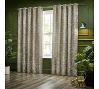 Wylder Chenille Bengal Tiger Eyelet Curtains - Linen - 117cm x 183cm - Linen - 100% Polyester