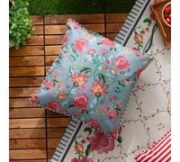 Wylder Claudia Floral Outdoor Cushion, Blue, 45 X 45Cm