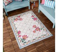 Wylder Claudia Floral Printed Indoor/outdoor Rug In Light Red Light Red
