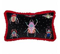Wylder Darkling Beetles Embroidered Velvet Polyester Filled Cushion