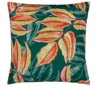 Wylder Ebon Wilds Akia Reversible Cushion Cover - Teal - 43cm x 10cm x 43cm - Teal - 100% Polyester