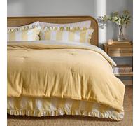 Wylder Edie 100% Cotton Velvet Bedspread In Yellow Yellow