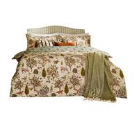 Wylder Fable Reversible Printed Duvet Cover Set - Green Willow - Single - Green Willow - 60% Cotton/40% Polyester
