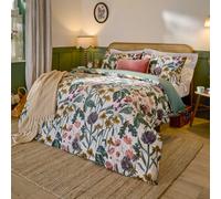 Wylder Florapedia Printed Floral Duvet Cover Set, Super King, Oatmeal, Cream