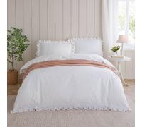 furn. Wylder Nature Florrie Embroidered Cotton Duvet Set - Peach - Single