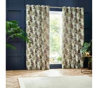 Wylder Galapagos Jacquard Eyelet Curtains - Green - 117cm x 137cm - Green - 100% Polyester