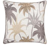 Wylder Galapagos Jacquard Piped Cushion Cover - Natural - 50cm x 50cm - Natural - 100% Polyester