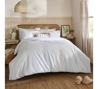 Wylder Georgia Heat Pressed Duvet Cover Set In White White