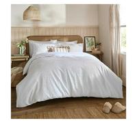 Wylder Georgia Reversible Duvet Cover Set - White - White - Single