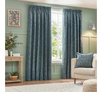 Wylder Grantley Jacquard Room Darkening Pencil Pleat Curtain Pair Wedgewood (W)168Cm X (D)229Cm