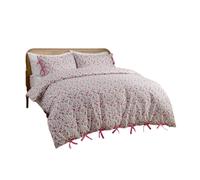 Wylder Hannah Reversible Cotton Floral Duvet Cover Set - Pink - Pink - Double
