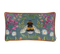 Wylder House Of Bloom Zinnia Bee Piped Feather Filled Cushion