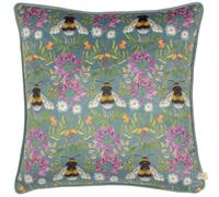 Wylder House Of Bloom Zinnia Bee Repeat Piped Feather Rich Cushion