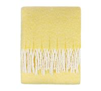 Wylder Isla Woven Tassel Throw - Butter Yellow - 130cm x 180cm - Butter Yellow - 100% Polyester