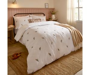 Wylder Josephine Embroidered 100% Cotton Muslin Duvet Cover Set