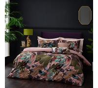 Wylder Midnight Bee Floral Velvet Duvet Cover Set, Single, Multicolour