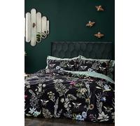Wylder Midnight Bee Velvet Duvet Cover Set Black
