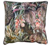Wylder Mogori Wild Medinilla Cushion Cover - Aubergine - 50cm x 50cm - Aubergine - 100% Polyester