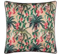 Wylder Monkey Palm Cushion Cover - Reversible Water Resistant Tropical Hand Painted Piped Edge Outdoor Decorative Case (Papyrus - 45x45cm)