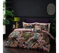 Wylder Moriyo Velvet Tropical Duvet Cover Set - Dusky Blue - Dusky Blue - Single