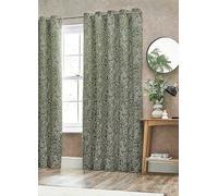 Wylder Nature Bali Lined Eyelet Jacquard Curtains Natural