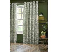 Wylder Tropics Bengal Chenille Eyelet Curtains In Light Green Light Green 168cm width x 183cm drop