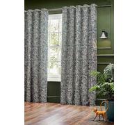 Wylder Nature Bengal Lined Eyelet Chenille Curtains Wedgewood