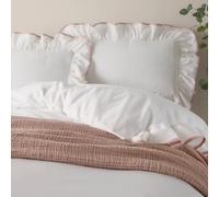 Wylder Nature Blousey Ruffled Cotton Pillowcase Pair - Pink
