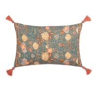 Wylder Nature Bolais Rectangular Floral Tasseled Polyester Filled Cushion