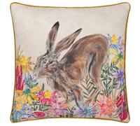 furn. Wylder Nature Country Wilds Blossom Hare Printed Cushion Cover - Multicolour - 45x45cm