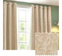 Wylder Grantley Jacquard Eyelet Curtains 229 x 183c Beige