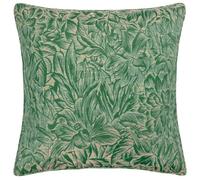 Wylder Nature Grantley Jacquard Piped Cushion Cover - Emerald - 50cm x 50cm - Emerald - 100% Polyester