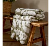 Wylder Hazel Woven Throw Olive, Green