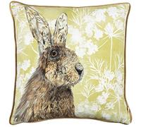 Wylder Nature Manor Hare Feather Filled Cushion, Green, 43 x 43cm