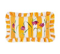 Wylder Nature Marais Fritillaries Printed Chenille Feather Rich Cushion