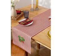 Wylder Nature Strawberry Stripes Table Runner Red