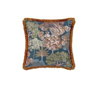 Wylder Nature Woodlands Jacquard Floral Cushion Cover - Navy - 55cm x 55cm - Navy - 100% Polyester