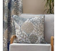Ophelia Floral Jacquard Polyester Filled Cushion Wylder Blue 50cm x 50cm