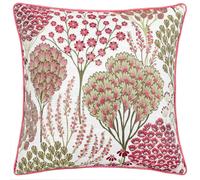 Wylder Ophelia Jacquard Floral Cushion Cover - Rednut - 50cm x 50cm - Rednut - 100% Polyester
