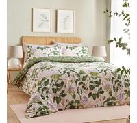 Wylder Passiflora Botanical Duvet Cover Set - Peach/Vine Green - Peach/Vine Green - Double