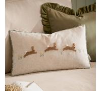 Wylder Ramble Hares Tufted Cushion in Light Beige | Size: 30 cm x 50 cm Wylder Light Beige 30 cm x 50 cm