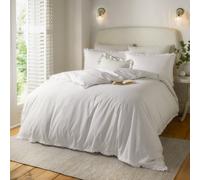 Wylder Tilly 100% Cotton Ruffle Duvet Cover Set, Super King, White