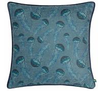 Furn Cushion Wylder Tropics Abyss Jellyfish – Chenille Piped, Polyester Filled, Dark Blue 43x43 cm