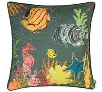 Wylder Tropics Abyss Under The Sea Chenille Feather Filled Cushion
